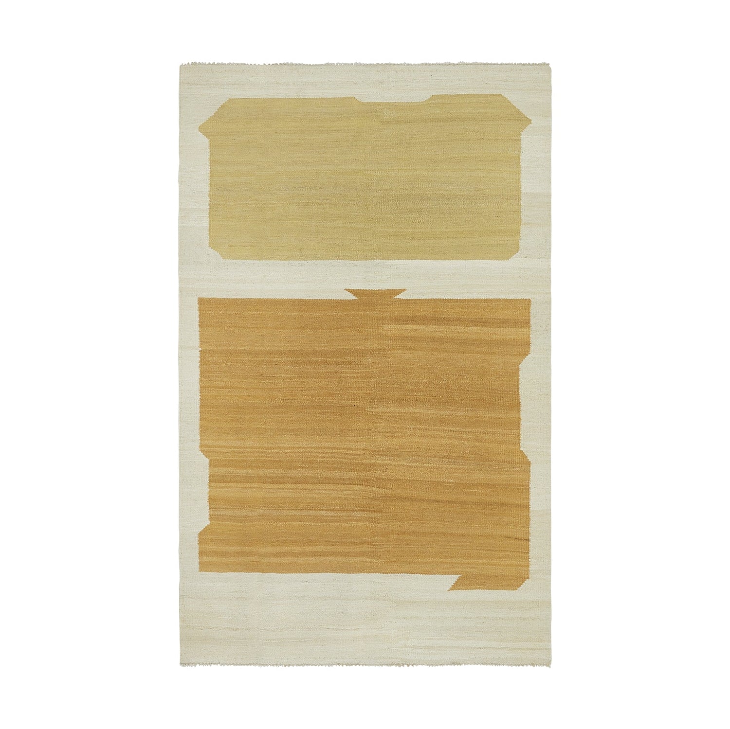 Ochre Shapes Flatweave Rug - 250cm x 350cm