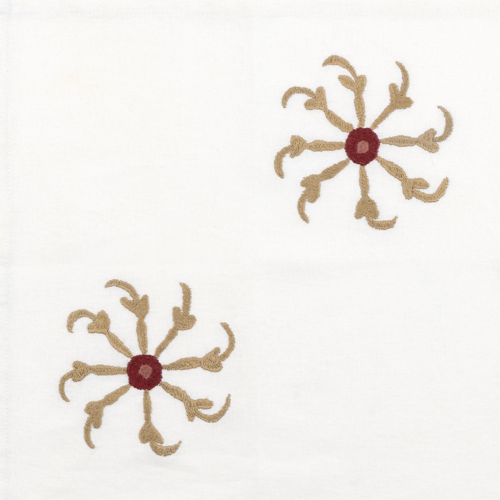 Folk Medallion - Hand-Embroidered Fabric