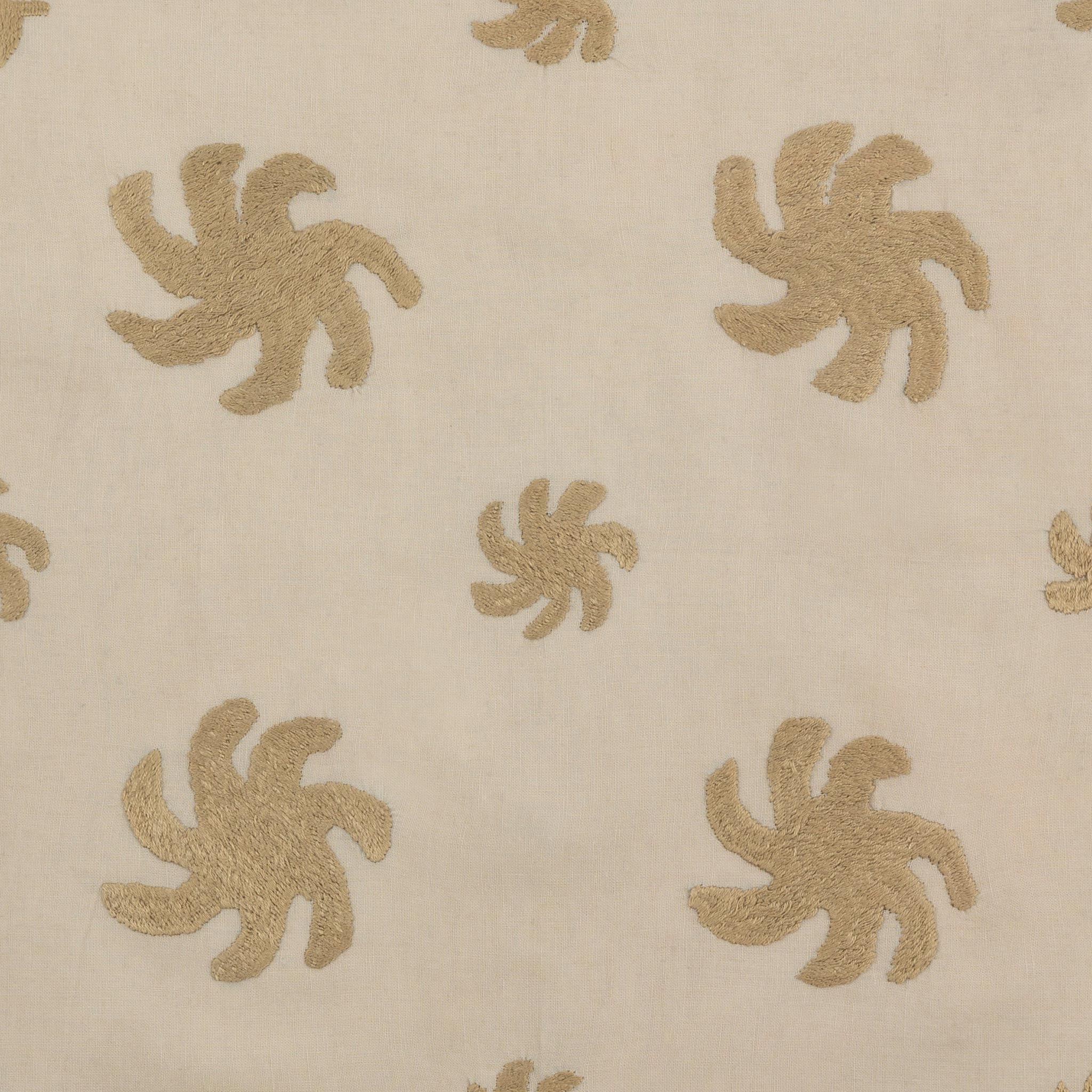 Swirl I - Hand-Embroidered Fabric