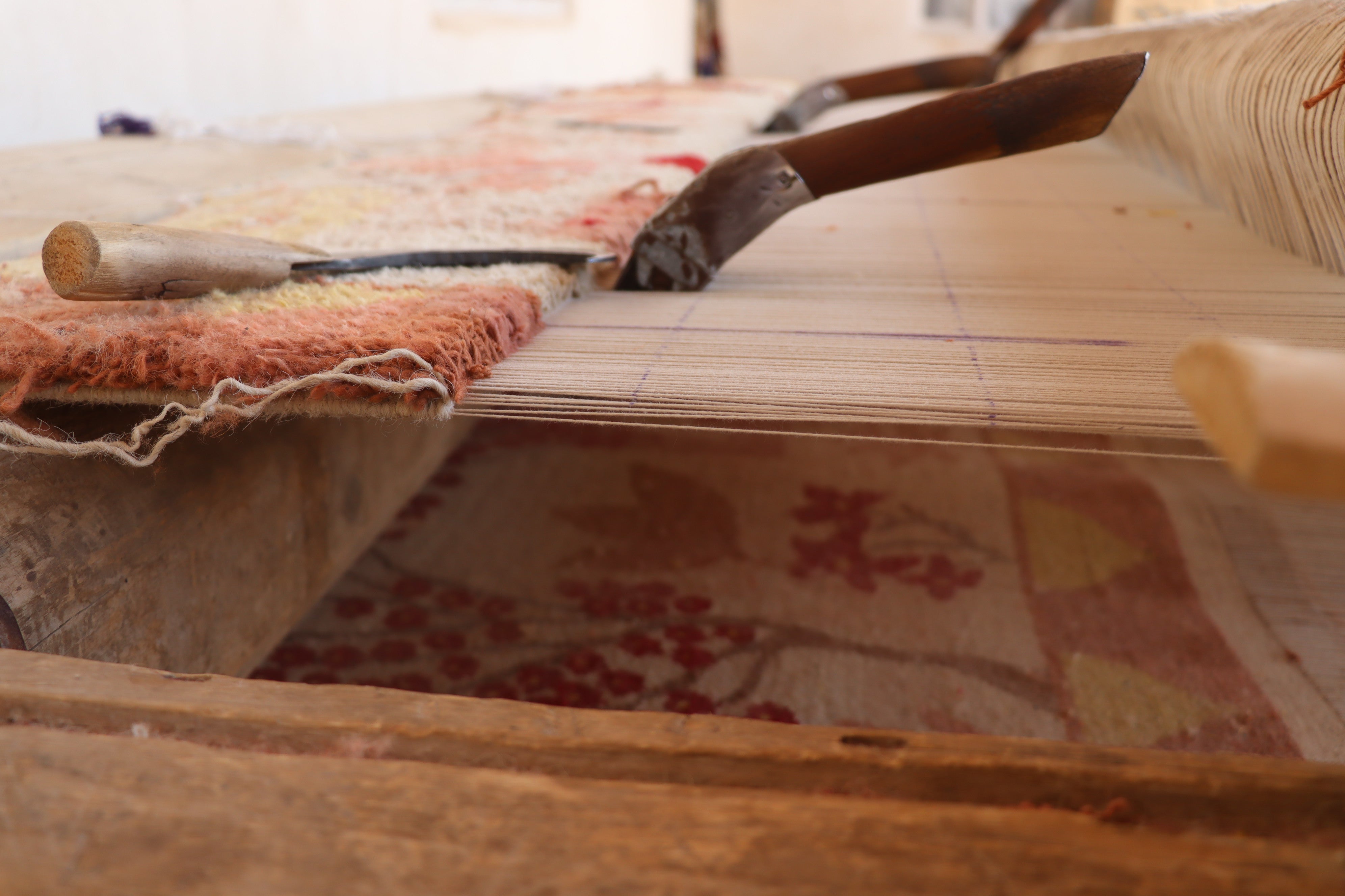 Mughal Petal Drift Apricot Hand-knotted Rug