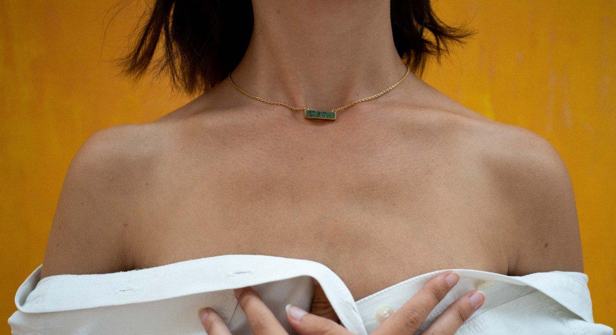 Hewn Turquoise Pendant - ISHKAR