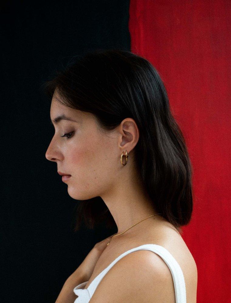 Afghanistan Hoops with Lapis - ISHKAR