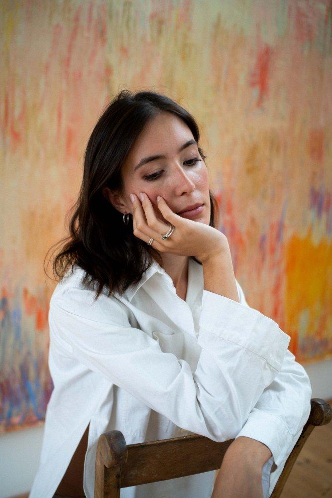 Afghanistan Hoops with Lapis - ISHKAR