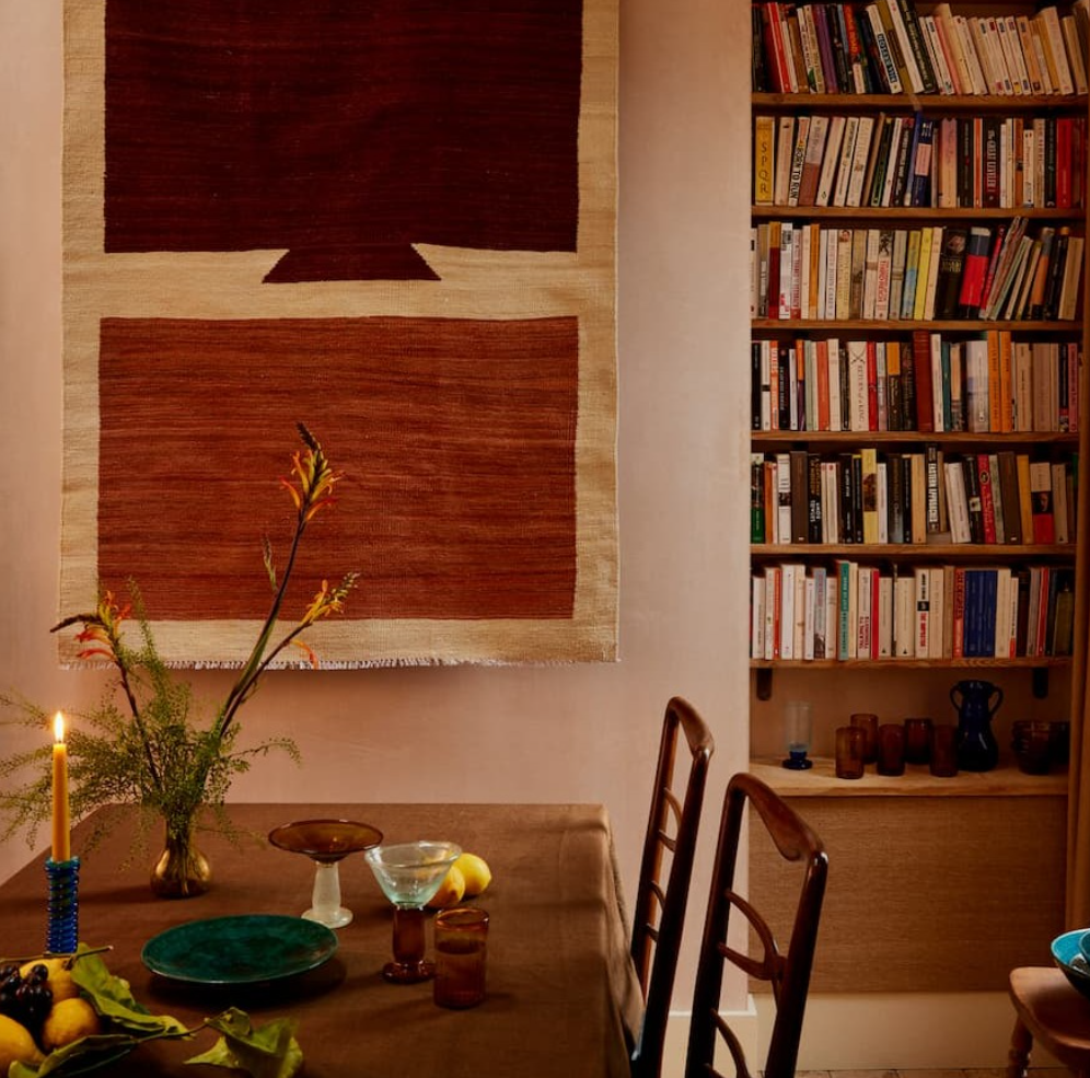 How to hang a flatweave rug