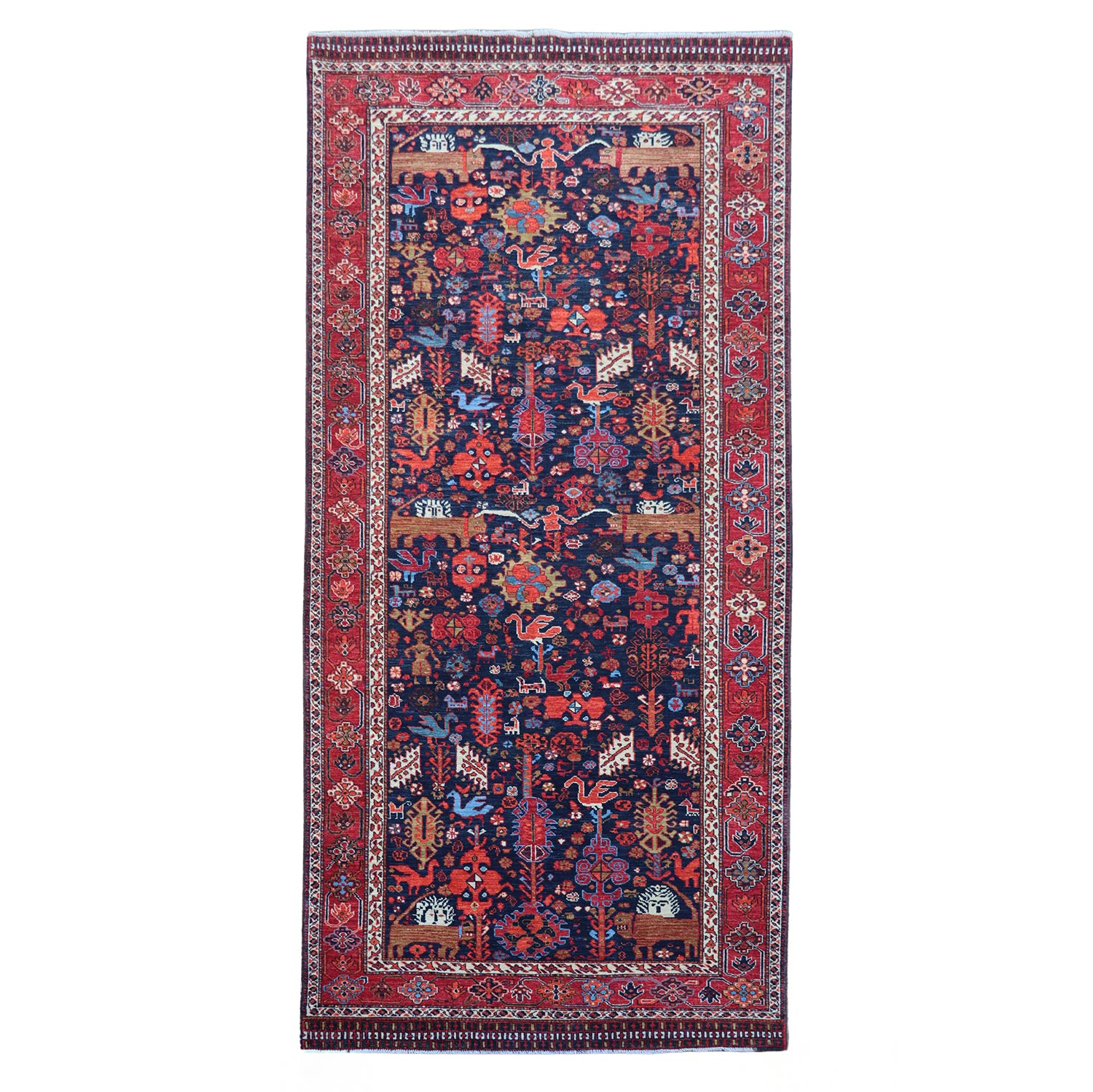 Wild Caucasus Hand-knotted Afghan Rug