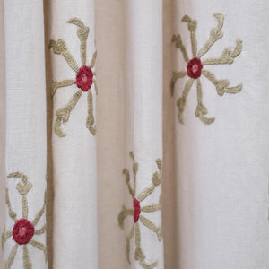 Folk Medallion - Hand-Embroidered Fabric