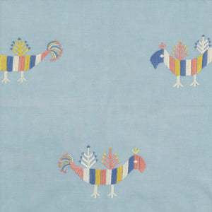 Peacock - Hand-Embroidered Fabric
