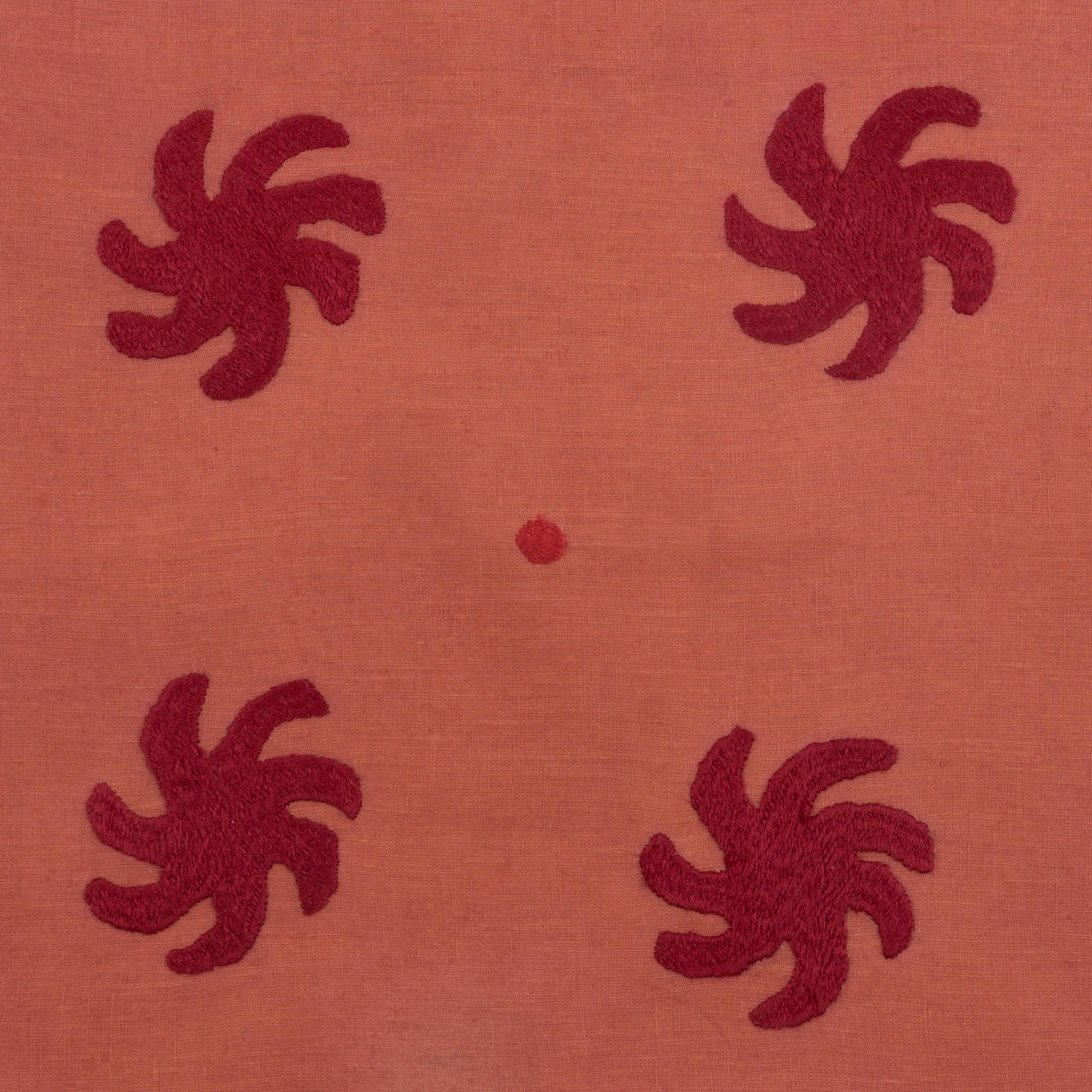 Swirl II - Hand-Embroidered Fabric