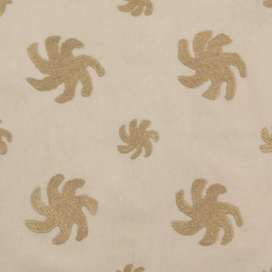 Swirl I - Hand-Embroidered Fabric