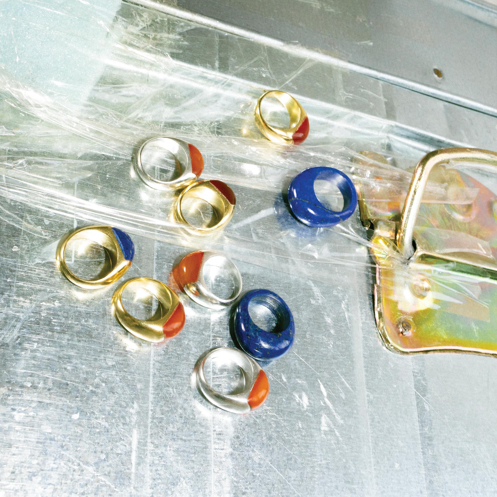 Lapis Halo Rings hanging out with Chunky friends