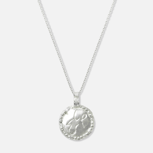 Reverse of ISHKAR Silver snow leopard pendant