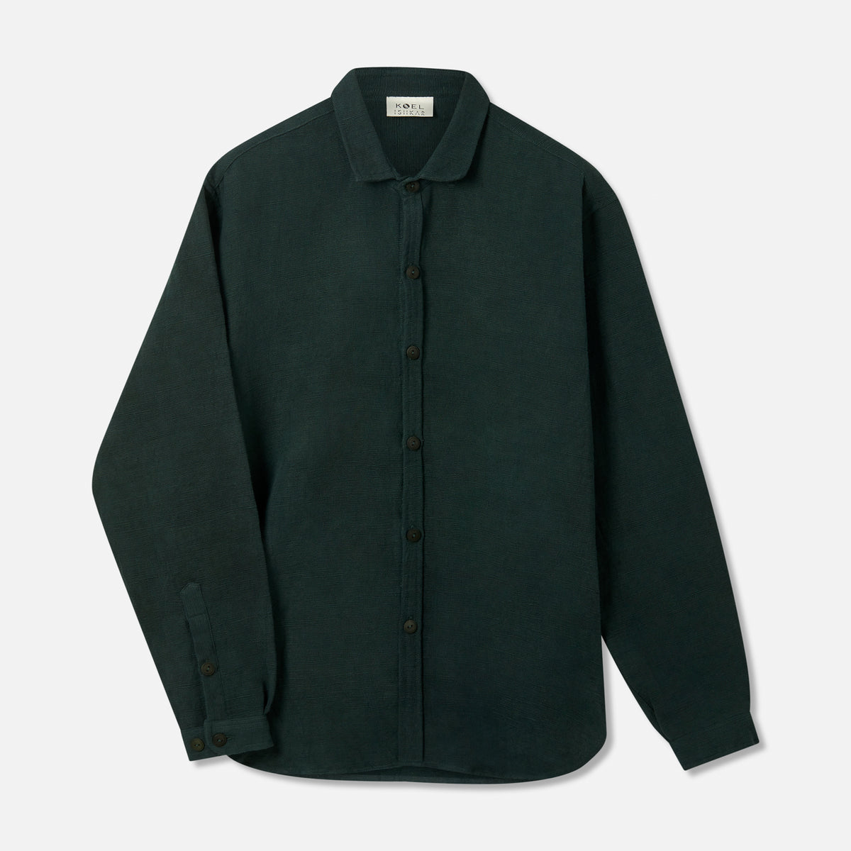 Dark Green Heavy Cotton Shirt– ISHKAR