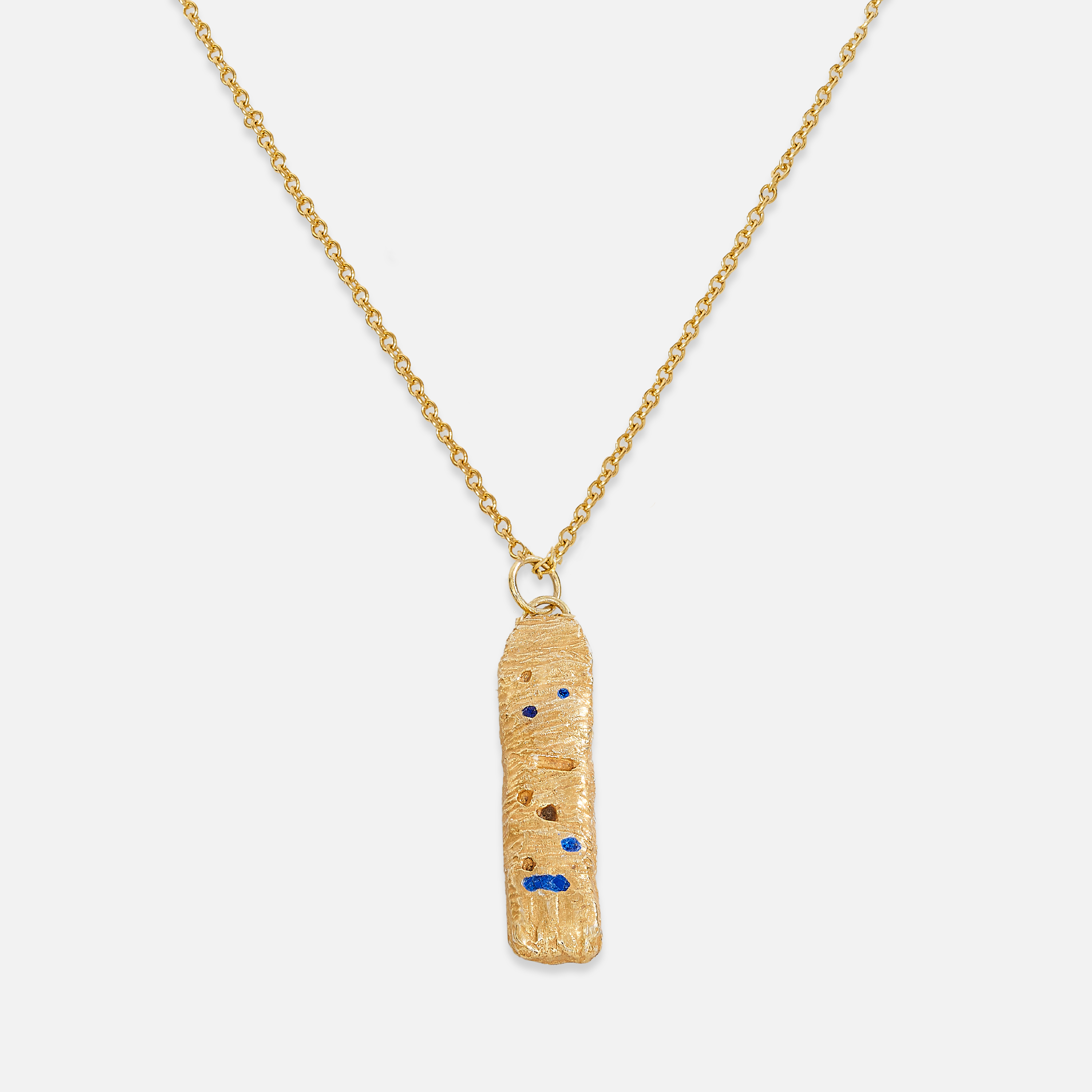 Zohak Necklace - Lapis - Thin Chain -ISHKAR