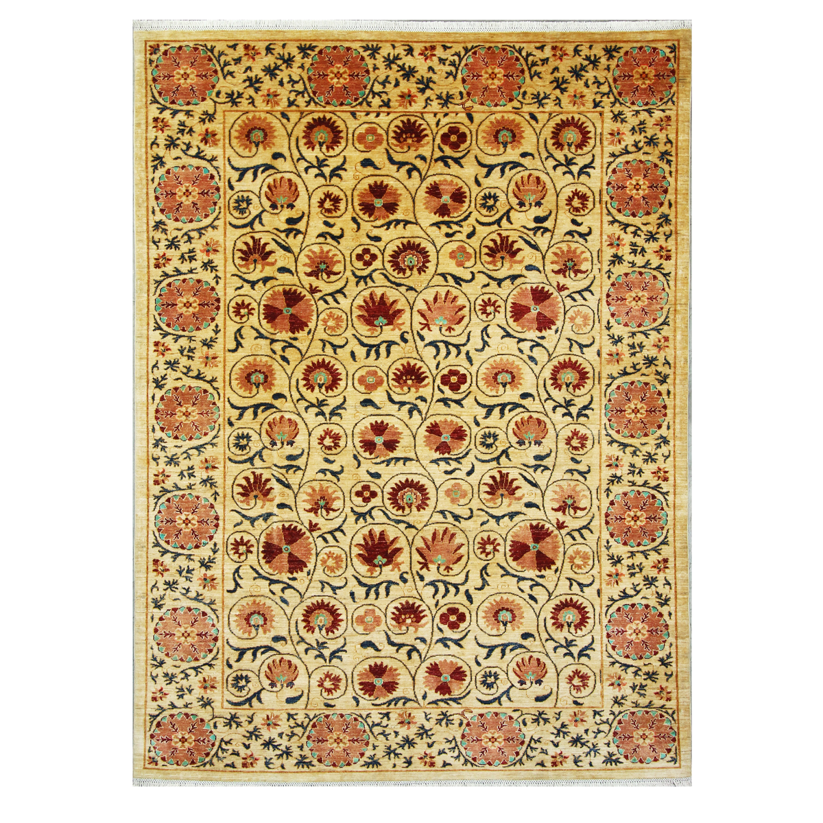 Suzani Hand-Knotted Rug