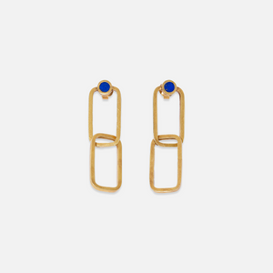 Link Earring with Lapis