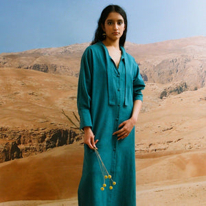 ADA Dress - TEAL - ISHKAR