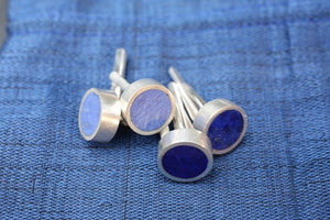 Polished Lapis Singles Cufflinks - ISHKAR