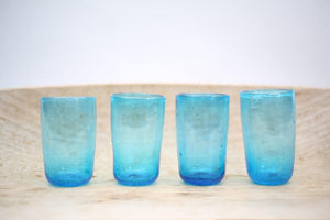 Six Tall Turquoise Tumblers - ISHKAR