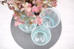 Six Tall Aqua Tumblers - ISHKAR