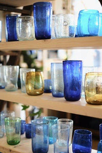 Six Tall Aqua Tumblers - ISHKAR