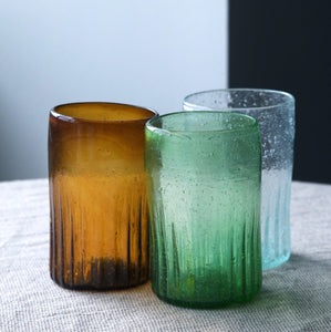 Six Ripple Aqua Tumblers - ISHKAR