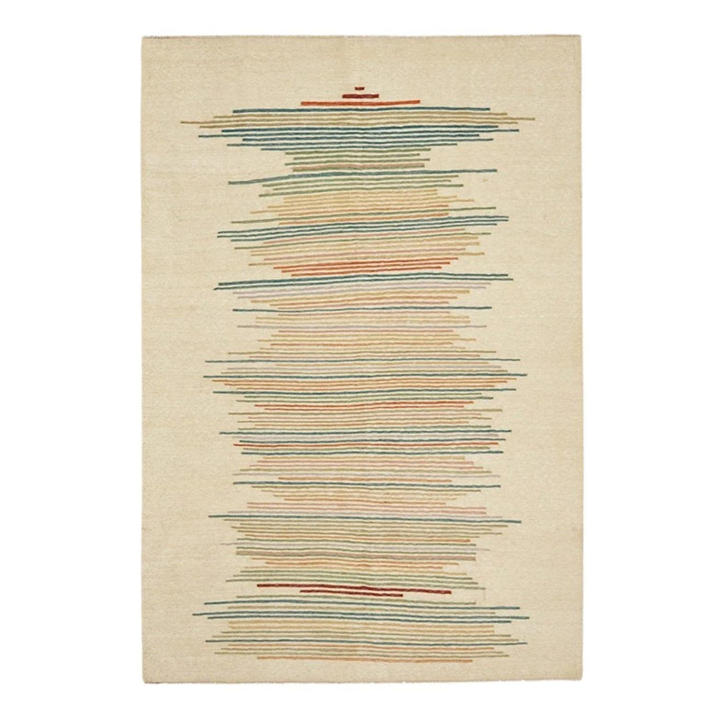 Milli Surood Flatweave Rug - Beige handwoven Afghan wool rug