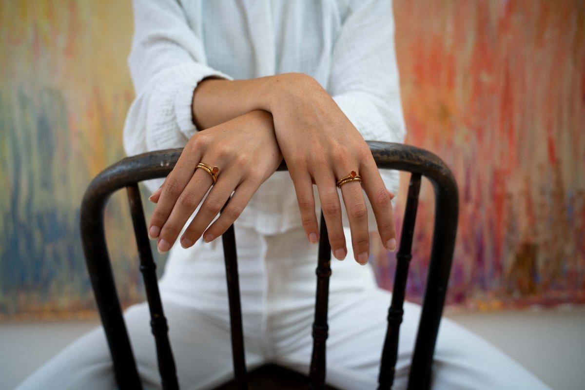 Gold Plated Band Lapis - ISHKAR