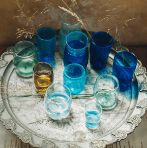 Six Turquoise Shot Glasses - ISHKAR