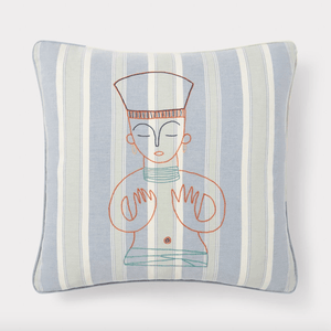 Queen Zenobia Cushion - blue - ISHKAR