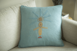 Palmyra Cushion - blue - ISHKAR